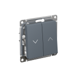 2-клавишный ВЫКЛЮЧАТЕЛЬ ДЛЯ ЖАЛЮЗИ, сх.4, 10А, механизм Systeme Electric AtlasDesign, Грифель