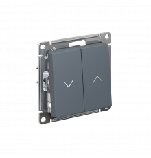 2-клавишный ВЫКЛЮЧАТЕЛЬ ДЛЯ ЖАЛЮЗИ, сх.4, 10А, механизм Systeme Electric AtlasDesign, Грифель