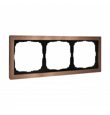 3-постовая рамка, МЕТАЛЛ Systeme Electric ArtGallery Pure, Медь
