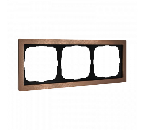 3-постовая рамка, МЕТАЛЛ Systeme Electric ArtGallery Pure, Медь