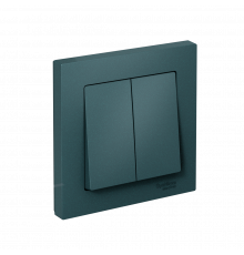 2-клавишный ВЫКЛЮЧАТЕЛЬ, сх.5, 10АХ, в сборе Systeme Electric AtlasDesign, Изумруд
