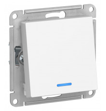 1-клавишный ПЕРЕКЛЮЧАТЕЛЬ с подсветкой, сх.6а, 10АХ, механизм Systeme Electric AtlasDesign, Лотос