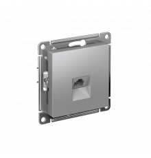 РОЗЕТКА телефонная RJ11, механизм Systeme Electric AtlasDesign, Алюминий