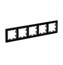 5-постовая рамка, ОРГАНИЧЕСКОЕ СТЕКЛО Systeme Electric AtlasDesign Nature, Черный