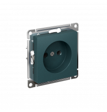 РОЗЕТКА без заземления без шторок, 16А, мех., быстрозажим. клем Systeme Electric AtlasDesign, Изумруд