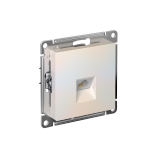 РОЗЕТКА телефонная RJ11, механизм Systeme Electric AtlasDesign, Жемчуг