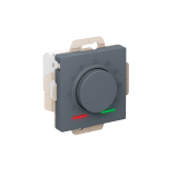 ТЕРМОСТАТ электронный для теплого пола с датчиком, 10A, механизм Systeme Electric AtlasDesign, Грифель