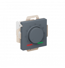 ТЕРМОСТАТ электронный для теплого пола с датчиком, 10A, механизм Systeme Electric AtlasDesign, Грифель