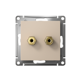 АУДИОРОЗЕТКА двойная Systeme Electric AtlasDesign, Песочный