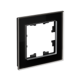 1-постовая рамка, ОРГАНИЧЕСКОЕ СТЕКЛО Systeme Electric AtlasDesign Nature, Черный