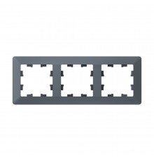 3-постовая рамка, черный Systeme Electric AtlasDesign Air, грифель/дымчатый