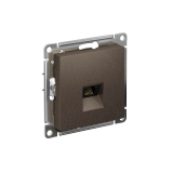 РОЗЕТКА компьютерная RJ45 кат. 5e, механизм Systeme Electric AtlasDesign, Мокко