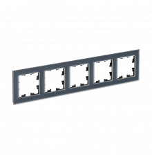 5-постовая рамка, НАТУРАЛЬНОЕ СТЕКЛО Systeme Electric AtlasDesign Nature, Грифель