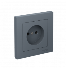 РОЗЕТКА без заземления без шторок, 16А, в сборе, быстрозажим. клем Systeme Electric AtlasDesign, Грифель