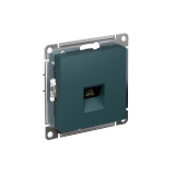 РОЗЕТКА компьютерная RJ45 кат. 5e, механизм Systeme Electric AtlasDesign, Изумруд