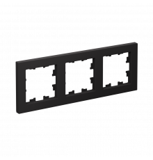 3-постовая рамка, универсальная Systeme Electric AtlasDesign, Карбон