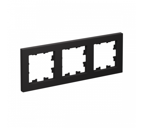3-постовая рамка, универсальная Systeme Electric AtlasDesign, Карбон