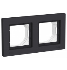 AQUA 2-постовая рамка, IP44 Systeme Electric AtlasDesign, Карбон