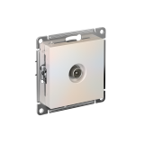 TV РОЗЕТКА оконечная 1дБ, механизм Systeme Electric AtlasDesign, Жемчуг