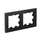 2-постовая рамка, МЕТАЛЛ Systeme Electric AtlasDesign Nature, Оникс
