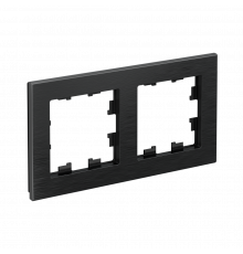 2-постовая рамка, МЕТАЛЛ Systeme Electric AtlasDesign Nature, Оникс