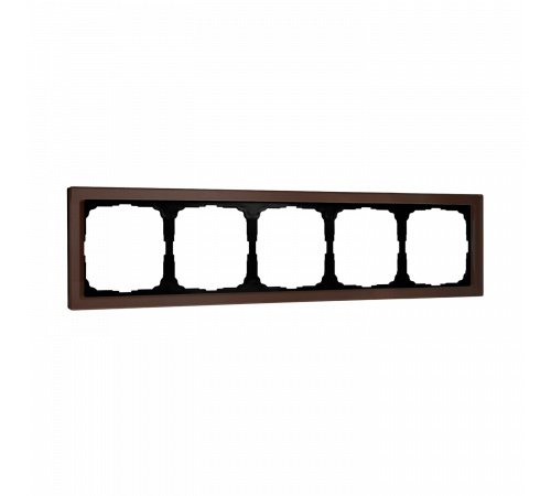 5-постовая рамка, ОРГАНИЧЕСКОЕ СТЕКЛО Systeme Electric ArtGallery Pure, Мокко