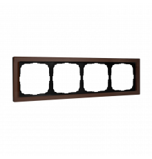 4-постовая рамка, ОРГАНИЧЕСКОЕ СТЕКЛО Systeme Electric ArtGallery Pure, Мокко