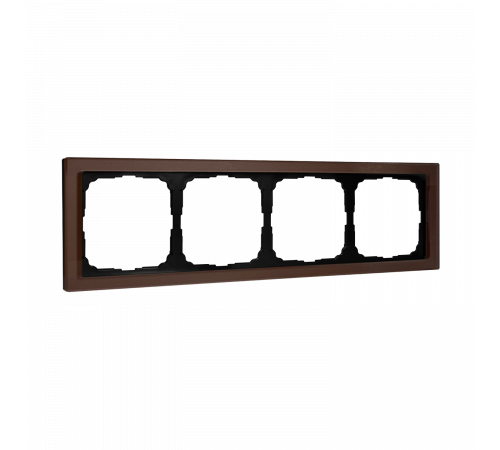 4-постовая рамка, ОРГАНИЧЕСКОЕ СТЕКЛО Systeme Electric ArtGallery Pure, Мокко