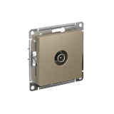 TV РОЗЕТКА оконечная 1дБ, механизм Systeme Electric AtlasDesign, Шампань
