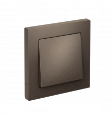 1-клавишный ВЫКЛЮЧАТЕЛЬ, сх.1, 10АХ, в сборе Systeme Electric AtlasDesign, Мокко