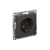 РОЗЕТКА с заземлением без шторок, 16А, механизм Systeme Electric AtlasDesign, Базальт
