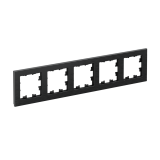 5-постовая рамка, МЕТАЛЛ Systeme Electric AtlasDesign Nature, Оникс