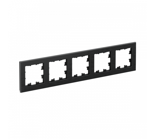 5-постовая рамка, МЕТАЛЛ Systeme Electric AtlasDesign Nature, Оникс
