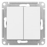 2-клавишный ПЕРЕКРЕСТНЫЙ ПЕРЕКЛЮЧАТЕЛЬ, сх.7+7, 10АХ, механизм Systeme Electric AtlasDesign, Лотос