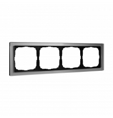 4-постовая рамка, ОРГАНИЧЕСКОЕ СТЕКЛО Systeme Electric ArtGallery Pure, Алюминий