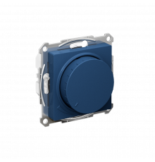 СВЕТОРЕГУЛЯТОР (диммер) поворотно-нажимной, LED, RC, 400Вт, механизм Systeme Electric AtlasDesign, Аквамарин