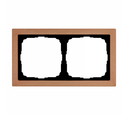 2-постовая рамка, МЕТАЛЛ Systeme Electric ArtGallery Pure, Медь