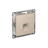 РОЗЕТКА компьютерная RJ45 кат. 5e, механизм Systeme Electric AtlasDesign, Песочный