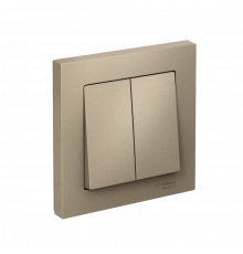 2-клавишный ВЫКЛЮЧАТЕЛЬ, сх.5, 10АХ, в сборе Systeme Electric AtlasDesign, Шампань