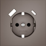 Накладка электрической розетки с USB-зарядкой type A+C S70, цвет - капучино