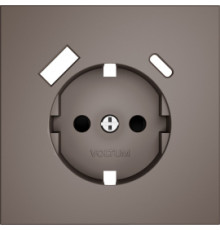Накладка электрической розетки с USB-зарядкой type A+C S70, цвет - капучино