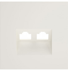 Накладка для механизмов RJ45+RJ45 S70, двойная, цвет - хлопок