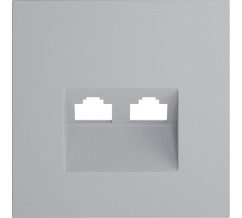 Накладка для механизмов RJ45+RJ45 S70, двойная, цвет - серый