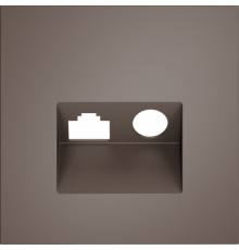 Накладка для механизмов TV+RJ45 S70, телевизионная (TV), одинарная, цвет - капучино