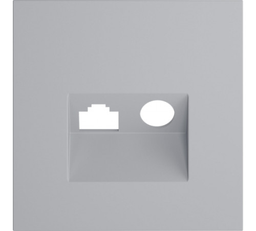 Накладка для механизмов TV+RJ45 S70, телевизионная (TV), одинарная, цвет - серый