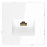 Розетка компьютерная RJ45 Cat.6 (UTP) S70, одинарная, цвет - белый глянцевый