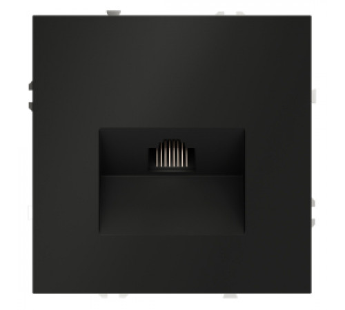 Розетка компьютерная RJ45 Cat.6 (UTP) S70, одинарная, цвет - черный матовый