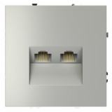 Розетка компьютерная RJ45 Cat.6 (UTP) S70, двойная, цвет - сталь