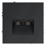 Розетка компьютерная RJ45 Cat.6 (UTP) S70, двойная, цвет - графит