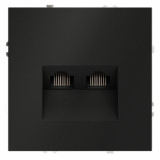 Розетка компьютерная RJ45 Cat.6 (UTP) S70, двойная, цвет - черный матовый